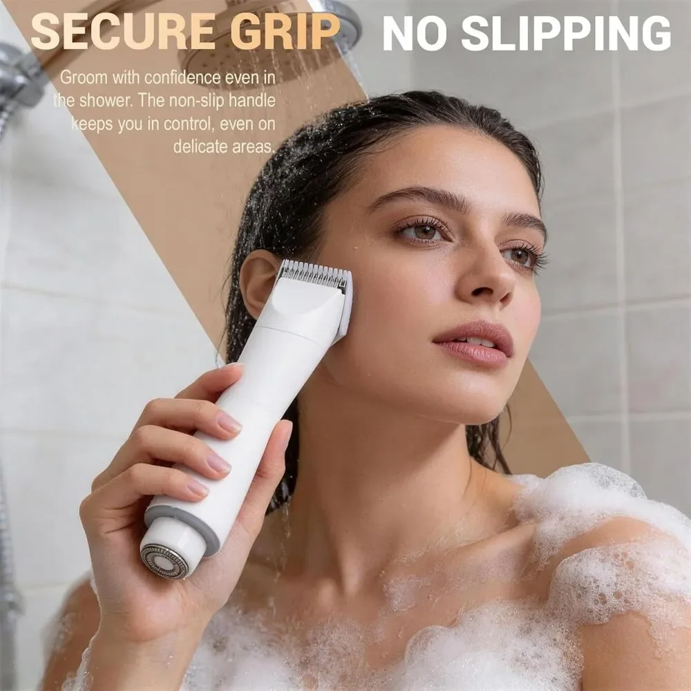 Women's 2-in-1 Waterproof Bikini Shaver & Body Trimmer with Storage Bag